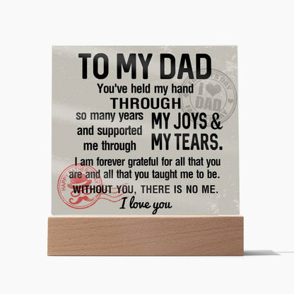Gift For Dad-Held My Hand-Acrylic Plaque