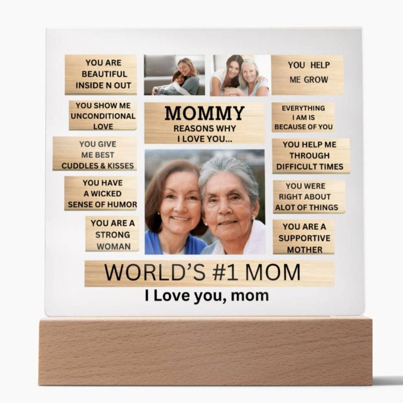 Mommy "Reasons Why I Love You" -Square Plaque
