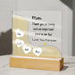 Gift For Mom-Square Acrylic  personalize names heart