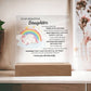 Gift For Daughter with unicorn- some day  when the page OF MY  life  END-Plaque