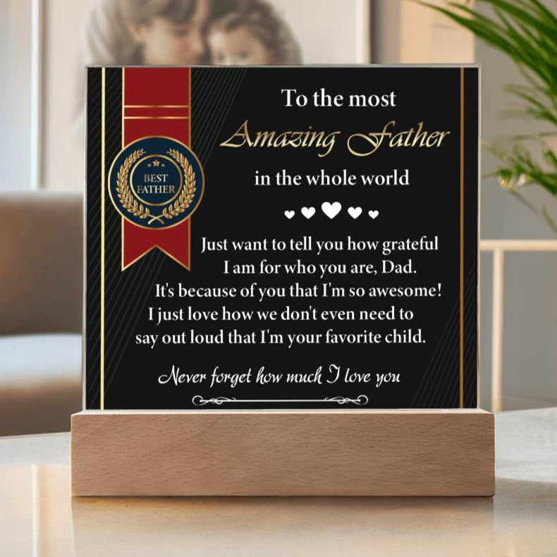 Gift For Dad- I Love You-Plaque