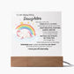 Gift For Daughter with unicorn- some day  when the page OF MY  life  END-Plaque