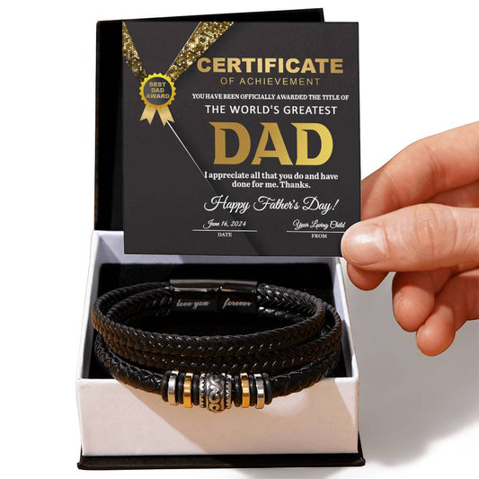 Gift For Dad -The Title of-Bracelet