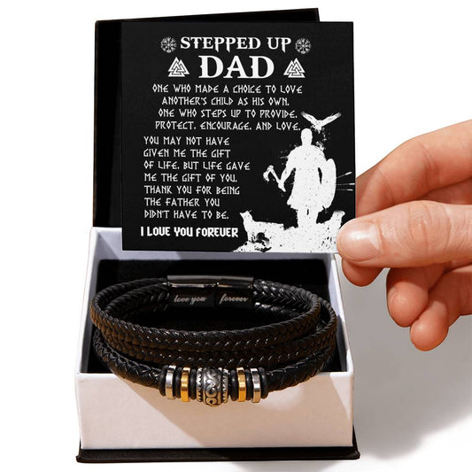 Gift for Stepdad- As His Own- Bracelet