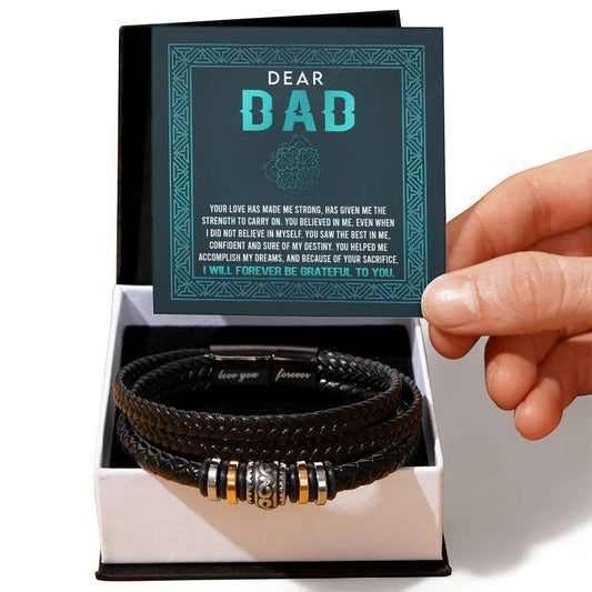 Gift for Dad-Grateful to  You-Bracelet