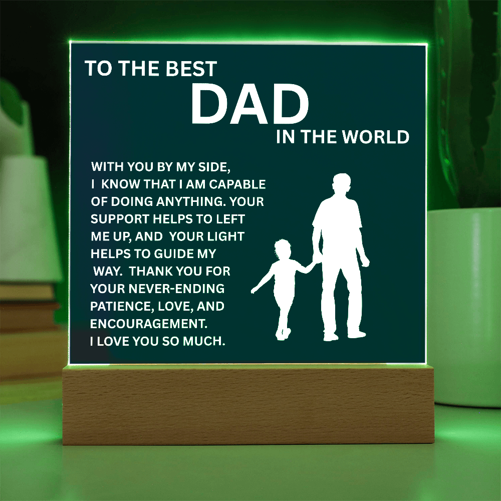 Dad-By My Side:Sq.Acrylic