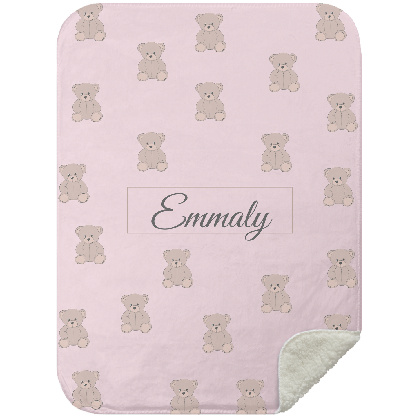 Baby Teddy Bears- Personalized-Baby Mink Sherpa Blanket