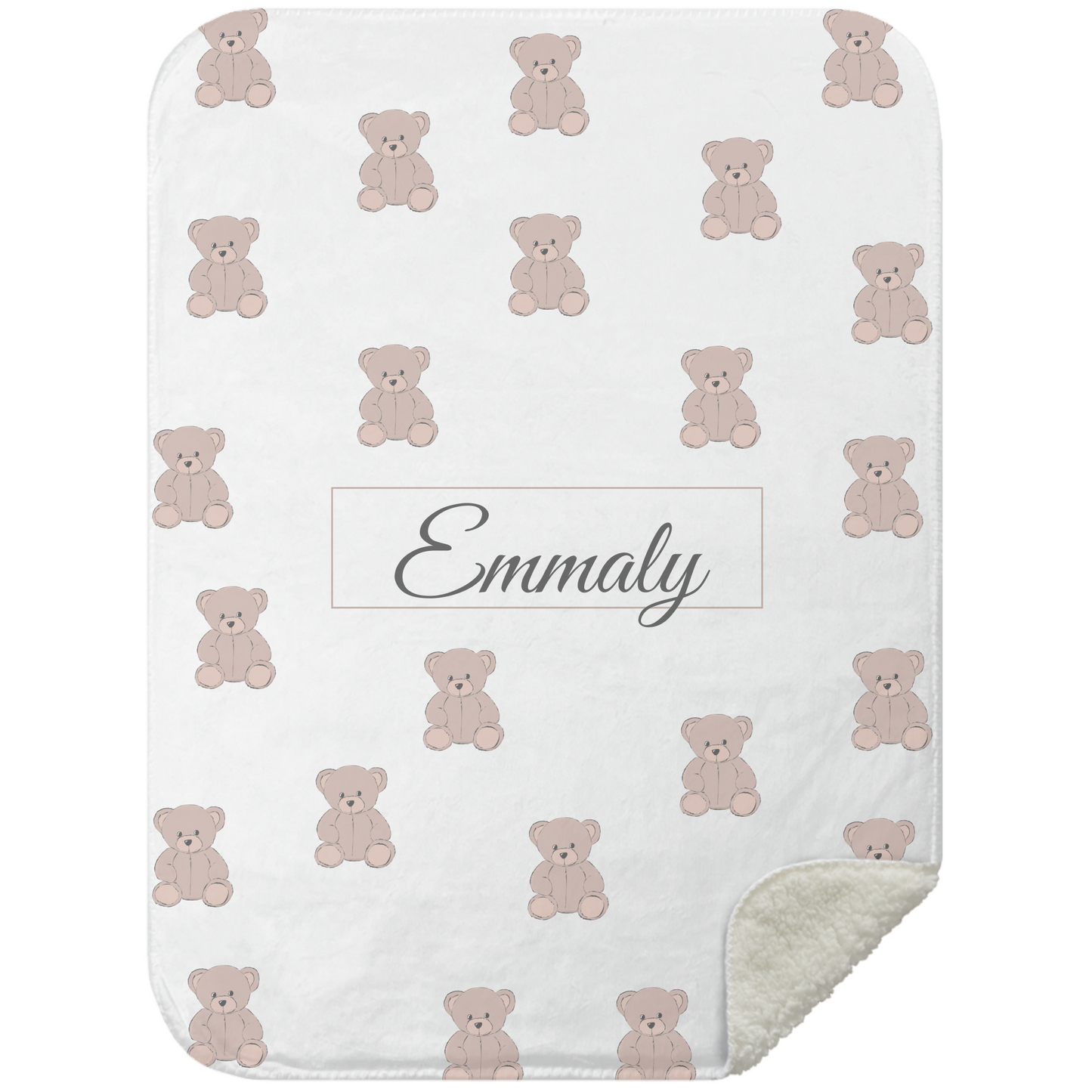 Baby Teddy Bears- Personalized-Baby Mink Sherpa Blanket