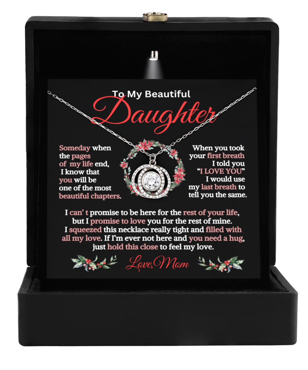 To My Daughter:Pages of my Life-Circles Of Love Necklace