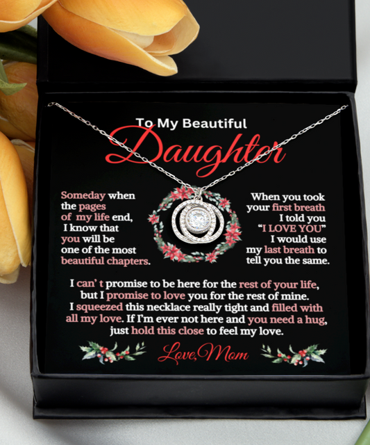 To My Daughter:Pages of my Life-Circles Of Love Necklace