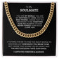 Gift For Soulmate-"You Are My World,You Are My Partner"- Cuban link
