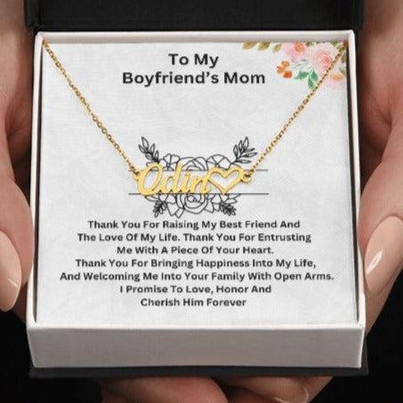 Gift For Mom-"Boyfriend's Mom Personalize necklace"