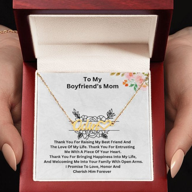 Gift For Mom-"Boyfriend's Mom Personalize necklace"